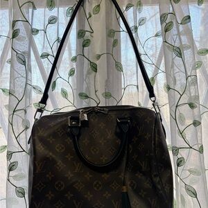 ****Christmas Eve Eve flash sale***Brown and Black Monogram Satchel